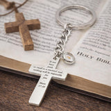 Mustard Seed Faith Cross Keychain Matthew 17 20 Scripture Keychain Christian Gift Stainless Steel Keychain