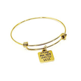 Pray More Worry Less Bracelet Christian Faith Jewelry Inspirational Religious Gift Gold Bangle Bracelet For Women