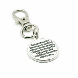 Serenity Prayer Clip On Charm Faith Gift Recovery Inspiration Silver Plated Prayer Charm Christian Encouragement Gift