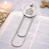 Love Bears All Things Paperclip Bookmark Stainless Steel Christian Scripture Bookmark Faith Gift Inspirational Reading Accessory