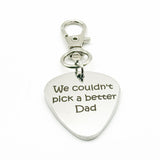 We Couldn't Pick A Better Dad Guitar Pick Charm Clip On Gift For Dad Music Lover Fathers Day Gift From Kids