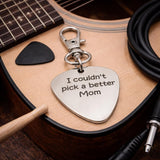 I Couldn't Pick A Better Mom Guitar Pick Charm Clip On Gift For Mom Music Lover Mothers Day Gift From Kids