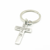 Mustard Seed Faith Cross Keychain Stainless Steel Christian Keychain Scripture Gift Matt 17 21 Inspirational Faith Gift