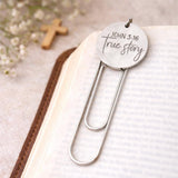 John 3 16 True Story Bookmark Christian Scripture Paperclip Bookmark Faith Gift Stainless Steel Religious Bookmark