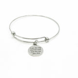 Joie De Vivre Engraved Bracelet Stainless Steel Expanding Bangle Inspirational Gift French Phrase Minimalist Jewelry
