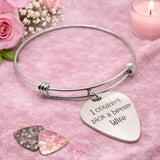 I Couldn't Pick A Better Wife Bracelet Stainless Steel Expanding Bangle Guitar Pick Charm Gift For Wife Anniversary
