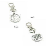 Serenity Prayer Clip On Charm Faith Gift Recovery Inspiration Silver Plated Prayer Charm Christian Encouragement Gift