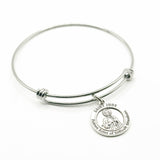 Saint Jude Patron Saint Of Difficult Situations Bracelet Catholic Faith Jewelry Adjustable Bangle Encouragement Religious Gift