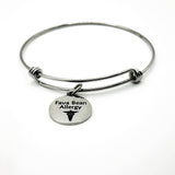Fava Bean Allergy Medical Condition Charm Bracelet Stainless Steel Expanding Bangle Allergy Awareness Jewelry