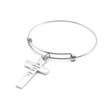 By His Wounds We Are Healed Isaiah 53 5 Cross Bracelet Christian Scripture Faith Jewelry Stainless Steel Bangle