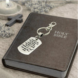 I Believe In God Keychain Faith Inspirational Stainless Steel Engraved Charm Christian Encouragement Gift