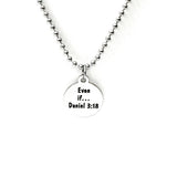 Even If Daniel 3 18 Charm Necklace Unisex Christian Scripture Necklace Stainless Steel Faith Jewelry Gift