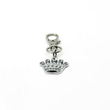 Rhinestone Crown Charm Clip On
