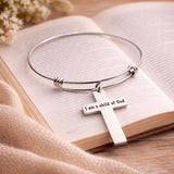 I Am A Child Of God Cross Charm Bracelet