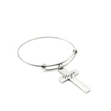 Hope Cross Charm Bracelet Stainless Steel