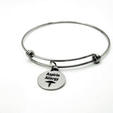 Aspirin Allergy Medical Condition Charm Bracelet Stainless Steel Expanding Bangle Allergy Awareness Jewelry