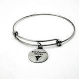 Bell Pepper Allergy Medical Condition Charm Bracelet Stainless Steel Expanding Bangle Food Allergy Awareness Jewelry