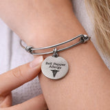 Bell Pepper Allergy Medical Condition Charm Bracelet Stainless Steel Expanding Bangle Food Allergy Awareness Jewelry