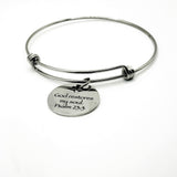 God Restores My Soul Psalm 23 3 Charm Bracelet Faith Jewelry Christian Gift Stainless Steel Bangle