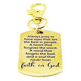 Always Pray Faith In God Gold-Plated Clip On Charm