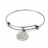 Psalm 130 5 Faith Bracelet Christian Scripture Jewelry Stainless Steel Bangle Bracelet Religious Gift For Women