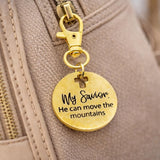 My Savior Can Move Mountains Gold-Plated Charm