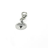 Banana Sensitivity Medical Alert Clip On Charm Stainless Steel Allergy Charm Lobster Clasp Bag Tag Purse Zipper Pull