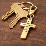 He Loves Us 1 John 4 19 Gold-Plated Cross Charm