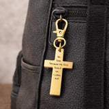 He Loves Us 1 John 4 19 Gold-Plated Cross Charm