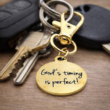 Gods Timing Is Perfect Gold-Plated Clip On Charm