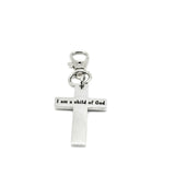 I Am A Child Of God Cross Clip On Charm