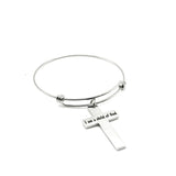 I Am A Child Of God Cross Charm Bracelet