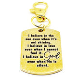 I Believe In God Gold-Plated Charm