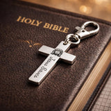 Jesus Saves Cross Clip On Charm