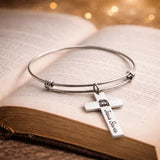 Jesus Saves Cross Charm Bracelet