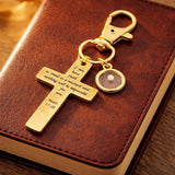 Goldtone Mustard Seed Cross Clip On Charm