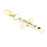 Jesus Loves Me Gold-plated Cross Clip On Charm