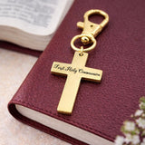 First Holy Communion Gold-tone Cross Clip Charm
