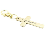 Faith Gold-Plated Cross Clip On Charm