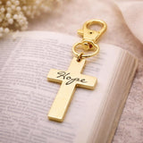 Hope Gold-Plated Cross Clip On Charm