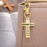 Jeremiah 29 11 Gold-Plated Cross Clip Charm