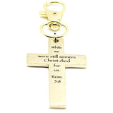 Romans 5 8 Gold-plated Cross Clip On Charm