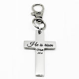 He Is Risen Cross Clip Charm Matthew 28 6