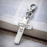 Saved By Grace Through Faith Cross Charm