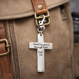 Saved By Grace Through Faith Cross Charm