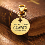 I Am With You Always Gold-Plated Charm