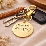 John 3 16 True Story Gold-Plated Clip On Charm