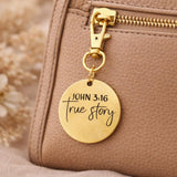 John 3 16 True Story Gold-Plated Clip On Charm