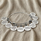 23rd Psalm Stainless Steel 10 Charm Bracelet