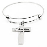 He Is Risen Cross Charm Bracelet